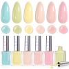 imageBeetles Pastel Nail Polish Set  Butter Kiss 6 Colors Glitter Spring Nail Polish Quick Dry Set Spring Nails Art Long Lasting Shine DIY Manicure Easter Nails Gift for Her0Pistachio Whispers