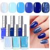 imageBeetles Pastel Nail Polish Set  Butter Kiss 6 Colors Glitter Spring Nail Polish Quick Dry Set Spring Nails Art Long Lasting Shine DIY Manicure Easter Nails Gift for Her0Ocean Starlight