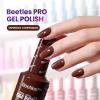 imageBeetles Pro Shimmer Gel Polish  Emotional Support Red Cherry Mocha Burgundy Color 20ML Glitter Gel Polish UV Nail Lamp Cure Needed Nail Arts SalonQuality Shine Long LastingEspresso Confession