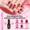 imageBeetles Romantic Galaxy Cat Eye Gel Nail Polish Set  6 Colors Glitter Gel Polish Kit Pink Blue Purple Red Green Velvet Gel Magnet Soak Off UV French Nail Art Manicure Spring Summer Gift for Women01 Cat Eye Magnet