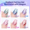 imageBeetles Romantic Galaxy Cat Eye Gel Nail Polish Set  6 Colors Glitter Gel Polish Kit Pink Blue Purple Red Green Velvet Gel Magnet Soak Off UV French Nail Art Manicure Spring Summer Gift for Women000Romantic