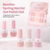 imageBeetles Spring Nectar Jelly Gel Nail Polish Set  6 Colors 15ML Pastel Gel Polish Kit Pink Purple Blue Mint Green Yellow Sheer Translucent Effect Soak Off UV Nail Art Manicure Gift for Women000Sheer Blush