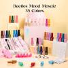 imageBeetles Spring Pudding Jelly Gel Nail Polish Set  28PCS 20 Colors Jelly Pink Purple Red Blue Green Glitter Silver Cat Eye Base Glossy Matte Top Coat French Nails Gift for Women1  Mood Mosaic