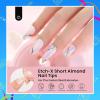 imageBeetles Super Strong Nail Glue 10g for Press On Nails No Uv Lamp Needed Quick Drying Long Lasting Easy Control Semi Solid Nail Glue for False Acrylic Nails12Almond Short 288pcs Etch X Nail Tips