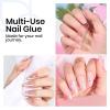 imageBeetles Super Strong Nail Glue 10g for Press On Nails No Uv Lamp Needed Quick Drying Long Lasting Easy Control Semi Solid Nail Glue for False Acrylic Nails72 2PCS 15ml HEMAFree Nail Glue