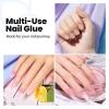 imageBeetles Super Strong Nail Glue for Press On Nails No UV Light Needed 2Pcs 10g Quick Drying Semi Solid Nail Glue Strong Hold for False amp Acrylic Nails34 1Pcs HemaFree Nail Glue Gel