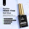 imageBeetles Super Strong Nail Glue for Press On Nails No UV Light Needed 2Pcs 10g Quick Drying Semi Solid Nail Glue Strong Hold for False amp Acrylic Nails34 1Pcs HemaFree Nail Glue Gel