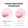 imageBeetles Tipex Lite PreBuilt Apex Nail Tips Kit Square Short 256pcs 16 Sizes with Tipex Nail Glue Dehydrator Primer Base amp Top Coat Mini UV Lamp AllinOne Gel Nail Kit3DTipex Lite Kit with PrimerAlmond Short