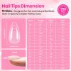 imageBeetles Tipex Lite PreBuilt Apex Nail Tips Kit Square Short 256pcs 16 Sizes with Tipex Nail Glue Dehydrator Primer Base amp Top Coat Mini UV Lamp AllinOne Gel Nail Kit00Tipex LiteNail Tips