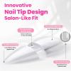 imageBeetles Tipex Lite PreBuilt Apex Nail Tips Kit Square Short 256pcs 16 Sizes with Tipex Nail Glue Dehydrator Primer Base amp Top Coat Mini UV Lamp AllinOne Gel Nail Kit00Tipex LiteNail Tips