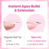 imageBeetles Tipex Lite PreBuilt Apex Nail Tips Kit Square Short 256pcs 16 Sizes with Tipex Nail Glue Dehydrator Primer Base amp Top Coat Mini UV Lamp AllinOne Gel Nail Kit00Tipex LiteNail Tips