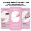 imageBeetles Tipex Lite PreBuilt Apex Nail Tips Kit Square Short 256pcs 16 Sizes with Tipex Nail Glue Dehydrator Primer Base amp Top Coat Mini UV Lamp AllinOne Gel Nail Kit2BTipex LiteSquare Long 256pcs