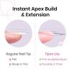 imageBeetles Tipex Lite PreBuilt Apex Nail Tips Kit Square Short 256pcs 16 Sizes with Tipex Nail Glue Dehydrator Primer Base amp Top Coat Mini UV Lamp AllinOne Gel Nail Kit0ATipex LiteStiletto Medium 96pcs
