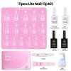 imageBeetles Tipex Lite PreBuilt Apex Nail Tips Kit Square Short 256pcs 16 Sizes with Tipex Nail Glue Dehydrator Primer Base amp Top Coat Mini UV Lamp AllinOne Gel Nail Kit3CTipex Lite Kit with PrimerAlmond Medium