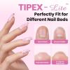 imageBeetles Tipex Lite PreBuilt Apex Nail Tips Kit Square Short 256pcs 16 Sizes with Tipex Nail Glue Dehydrator Primer Base amp Top Coat Mini UV Lamp AllinOne Gel Nail Kit2GTipex LiteCoffin Short 256pcs