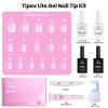 imageBeetles Tipex Lite PreBuilt Apex Nail Tips Kit Square Short 256pcs 16 Sizes with Tipex Nail Glue Dehydrator Primer Base amp Top Coat Mini UV Lamp AllinOne Gel Nail Kit3BTipex Lite Kit with PrimerSquare Short