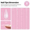 imageBeetles Tipex Lite PreBuilt Apex Nail Tips Kit Square Short 256pcs 16 Sizes with Tipex Nail Glue Dehydrator Primer Base amp Top Coat Mini UV Lamp AllinOne Gel Nail Kit0ATipex LiteStiletto Medium 96pcs