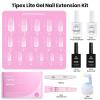 imageBeetles Tipex Lite PreBuilt Apex Nail Tips Kit Square Short 256pcs 16 Sizes with Tipex Nail Glue Dehydrator Primer Base amp Top Coat Mini UV Lamp AllinOne Gel Nail Kit3ETipex Lite Kit with PrimerSquare Long