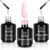 3 Pcs Gel Base and Top Coat&Pink Gel Polish