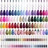 50 Colors Glitter Swirl Nails Art