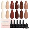 imageBeetles Brown Gel Polish Set  Toasty Aroma Collection 6 Colors Nude Brown Trendy Colors Uv LED Lamp Salon DIY at Home Nails Gifts for Women