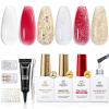 B5-HEMA Free|White Red Glitter