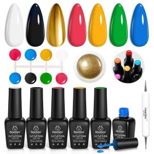 imageBeetles Easter Gel Polish Set  Blush Cotton 6 Colors Pink Gel Polish Set Jelly Glitter Pearl Nude Hot Pink Spring Easter Nails Salon Long Lasting Soak Off UV LED Nail Lamp Gifts for HerGo for Gold