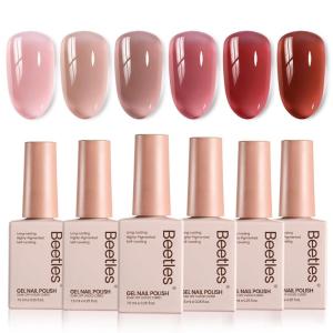 imageBeetles Easter Gel Polish Set  Blush Cotton 6 Colors Pink Gel Polish Set Jelly Glitter Pearl Nude Hot Pink Spring Easter Nails Salon Long Lasting Soak Off UV LED Nail Lamp Gifts for Her00Tender Years