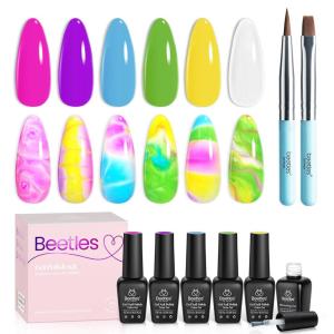 imageBeetles Easter Gel Polish Set  Blush Cotton 6 Colors Pink Gel Polish Set Jelly Glitter Pearl Nude Hot Pink Spring Easter Nails Salon Long Lasting Soak Off UV LED Nail Lamp Gifts for HerMarvelous Planet