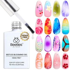 imageBeetles Easter Gel Polish Set  Blush Cotton 6 Colors Pink Gel Polish Set Jelly Glitter Pearl Nude Hot Pink Spring Easter Nails Salon Long Lasting Soak Off UV LED Nail Lamp Gifts for HerClear Hema Free Nail Blooming Gel 10ml