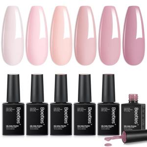 imageBeetles Glitter Gel Polish Set  Kaleido Galaxy 6 Colors Shimmer Chameleon Blue Green Purple UV LED Gel Nail Polish Sparkly Glitter Nail Gel Kit Nail Art Design Gel Spring Gifts for WomenCozy Palette