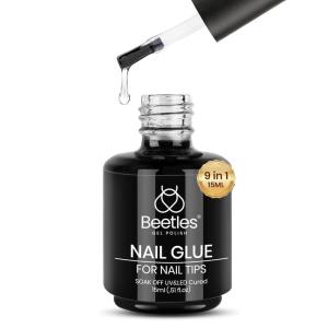 imageBeetles Liner Gel Top Coat  Decoration Sealing Precision Nail Gel with Fine Brush for Detailed Designs Strong Adhesion for Mirror Chrome Powder Rhinestones amp Gap Filling UV Light CureClear Nail Glue Gel