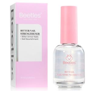 imageBeetles Liner Gel Top Coat  Decoration Sealing Precision Nail Gel with Fine Brush for Detailed Designs Strong Adhesion for Mirror Chrome Powder Rhinestones amp Gap Filling UV Light CureClear Biting Prevention Nail Strengthener