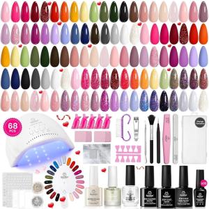 imageBeetles Moonlit Sanctuary Lucky Box Cancer Zodiac Gel Nail Polish Kit Blue White Pearl Sliver Glitter Colors AllinOne Nail Art Set with Tools Necklace Badge Salon DIY Zodiac Gift for Women00 35 Colors Outfits