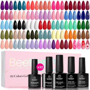 imageBeetles Moonlit Sanctuary Lucky Box Cancer Zodiac Gel Nail Polish Kit Blue White Pearl Sliver Glitter Colors AllinOne Nail Art Set with Tools Necklace Badge Salon DIY Zodiac Gift for Women00 Fingertip Palette