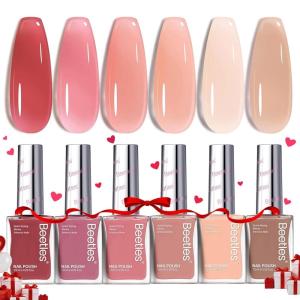 imageBeetles Pastel Nail Polish Set  Butter Kiss 6 Colors Glitter Spring Nail Polish Quick Dry Set Spring Nails Art Long Lasting Shine DIY Manicure Easter Nails Gift for HerBlush Panacea