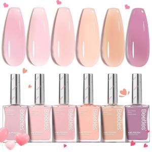 imageBeetles Pastel Nail Polish Set  Butter Kiss 6 Colors Glitter Spring Nail Polish Quick Dry Set Spring Nails Art Long Lasting Shine DIY Manicure Easter Nails Gift for Her0Velvet Glow