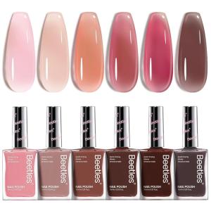 imageBeetles Pastel Nail Polish Set  Butter Kiss 6 Colors Glitter Spring Nail Polish Quick Dry Set Spring Nails Art Long Lasting Shine DIY Manicure Easter Nails Gift for Her00Soft Glow