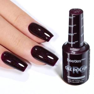 imageBeetles Pro Shimmer Gel Polish  Emotional Support Red Cherry Mocha Burgundy Color 20ML Glitter Gel Polish UV Nail Lamp Cure Needed Nail Arts SalonQuality Shine Long LastingCurrently Crushing