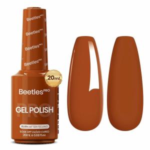 imageBeetles Pro Shimmer Gel Polish  Emotional Support Red Cherry Mocha Burgundy Color 20ML Glitter Gel Polish UV Nail Lamp Cure Needed Nail Arts SalonQuality Shine Long LastingBurnt Orange