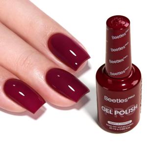 imageBeetles Pro Shimmer Gel Polish  Emotional Support Red Cherry Mocha Burgundy Color 20ML Glitter Gel Polish UV Nail Lamp Cure Needed Nail Arts SalonQuality Shine Long LastingMake It Happen
