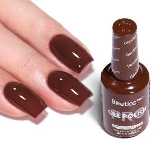 imageBeetles Pro Shimmer Gel Polish  Emotional Support Red Cherry Mocha Burgundy Color 20ML Glitter Gel Polish UV Nail Lamp Cure Needed Nail Arts SalonQuality Shine Long LastingEspresso Confession