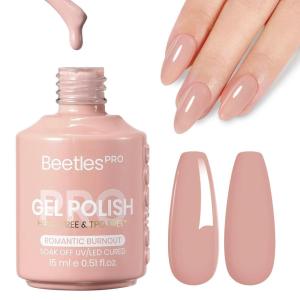 imageBeetles Pro Shimmer Gel Polish  Emotional Support Red Cherry Mocha Burgundy Color 20ML Glitter Gel Polish UV Nail Lamp Cure Needed Nail Arts SalonQuality Shine Long LastingBeige