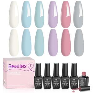 imageBeetles Romantic Galaxy Cat Eye Gel Nail Polish Set  6 Colors Glitter Gel Polish Kit Pink Blue Purple Red Green Velvet Gel Magnet Soak Off UV French Nail Art Manicure Spring Summer Gift for Women126 Colors Daydream Verses