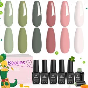 imageBeetles Romantic Galaxy Cat Eye Gel Nail Polish Set  6 Colors Glitter Gel Polish Kit Pink Blue Purple Red Green Velvet Gel Magnet Soak Off UV French Nail Art Manicure Spring Summer Gift for WomenATranquil Grace