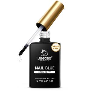 imageBeetles Super Strong Nail Glue for Press On Nails No UV Light Needed 2Pcs 10g Quick Drying Semi Solid Nail Glue Strong Hold for False amp Acrylic Nails34 1Pcs HemaFree Nail Glue Gel