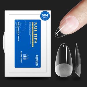 imageBeetles Super Strong Nail Glue for Press On Nails No UV Light Needed 2Pcs 10g Quick Drying Semi Solid Nail Glue Strong Hold for False amp Acrylic Nails71Almond Short 504pcs  Etch X Nail Tips