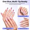 imageBeetles 9 In 1 Nail Glue Gel 2Pcs 20ml Large Size Set for Nail Tips amp Clear PressOn Nails SelfLeveling Extension Gel Designed for Frequent Use DIY amp Salon Ready UVLED Cured12Pcs 20ml Gel Nail Glue