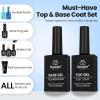 imageBeetles 9 In 1 Nail Glue Gel 2Pcs 20ml Large Size Set for Nail Tips amp Clear PressOn Nails SelfLeveling Extension Gel Designed for Frequent Use DIY amp Salon Ready UVLED Cured00gel base and top coat
