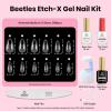 imageBeetles Gel Nail Kit EtchX Coffin Medium 288pcs 12 Sizes Nail Tips 3Pcs 15ml HEMAFree Nail Glue Top Coat amp Base Gel Set with Mini Lamp Press On Nail Long Lasting Extension DIY Set at Home33 Almond Medium 288pcs HemaFree Nail Kit